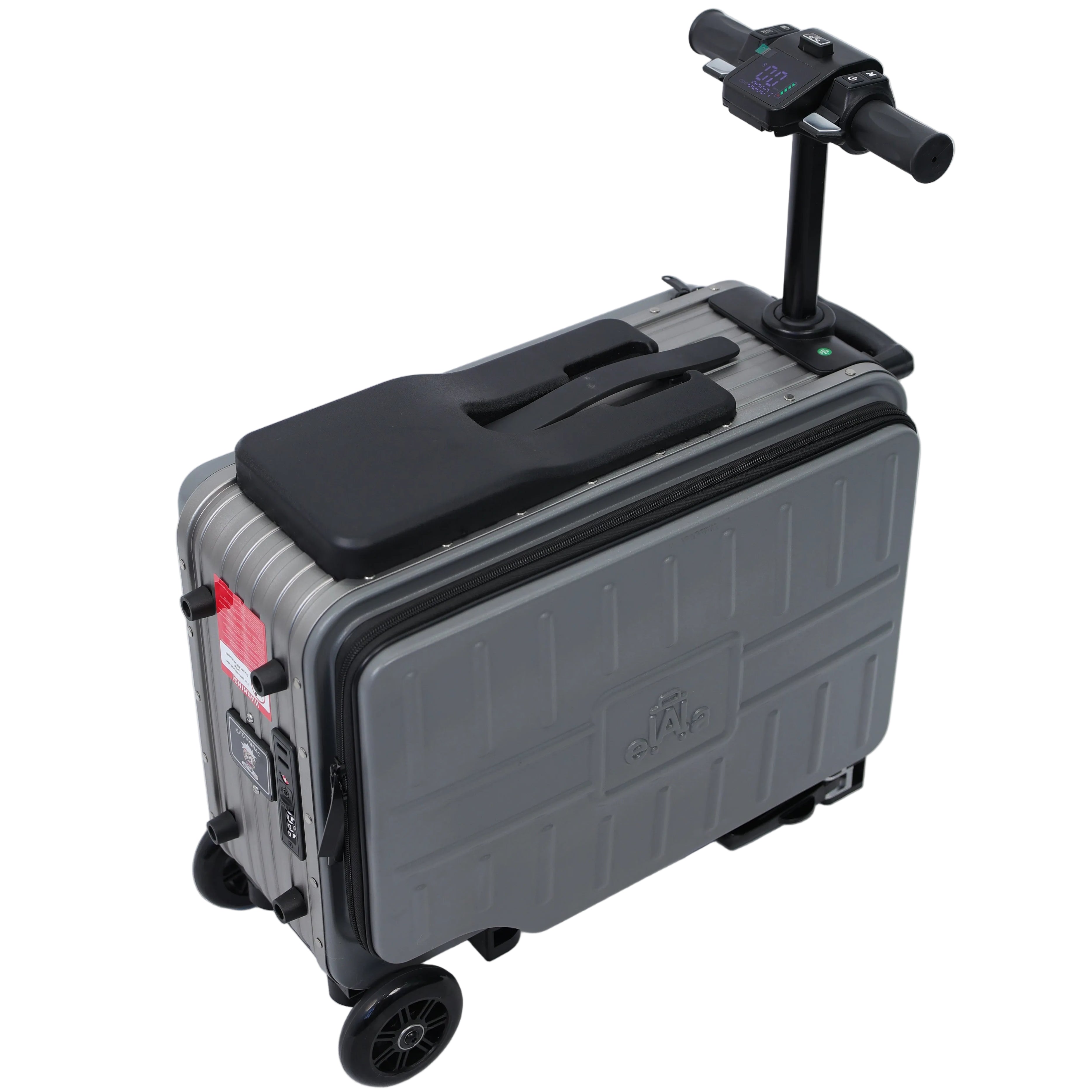Elala Lite - Gray | Rideable Luggage | Compact Travel Case