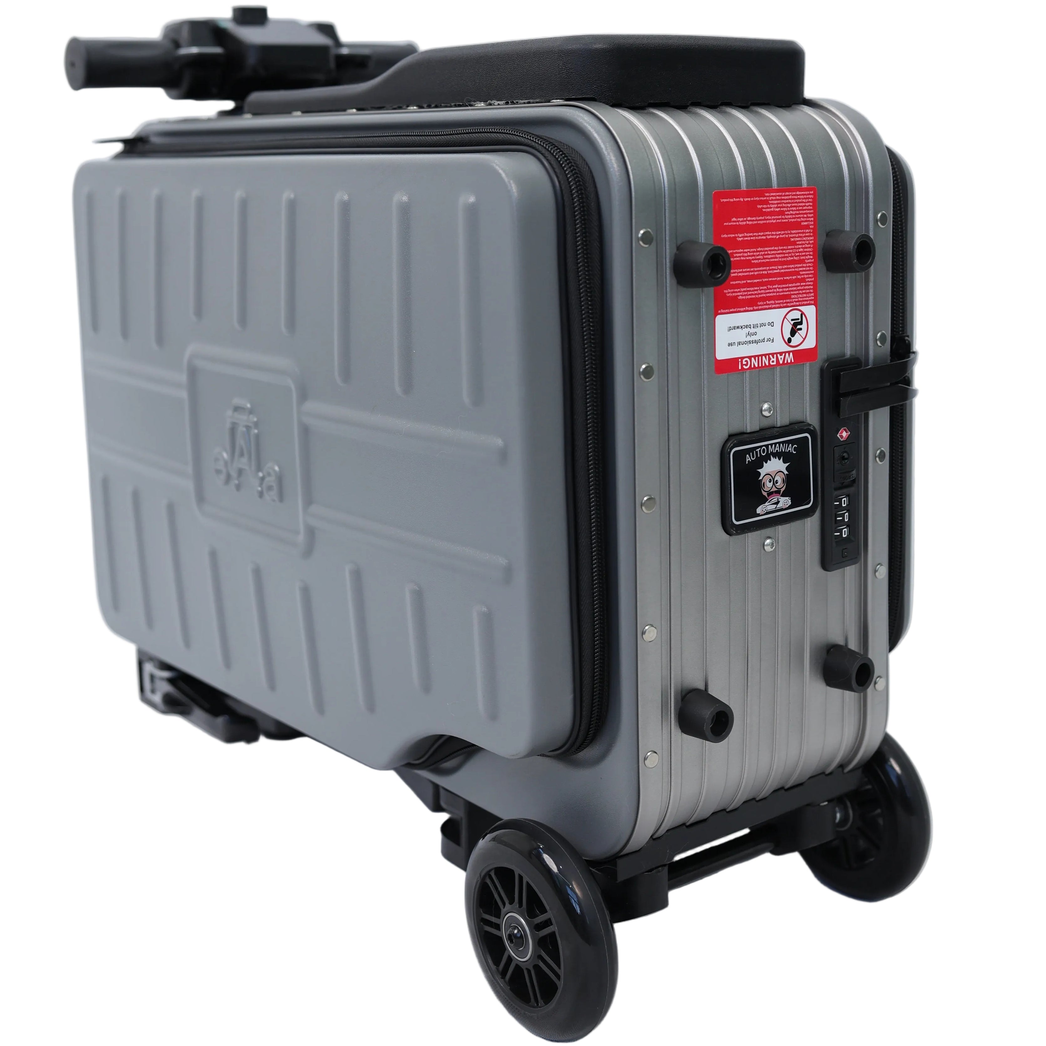 Elala Lite - Gray | Rideable Luggage | Compact Travel Case