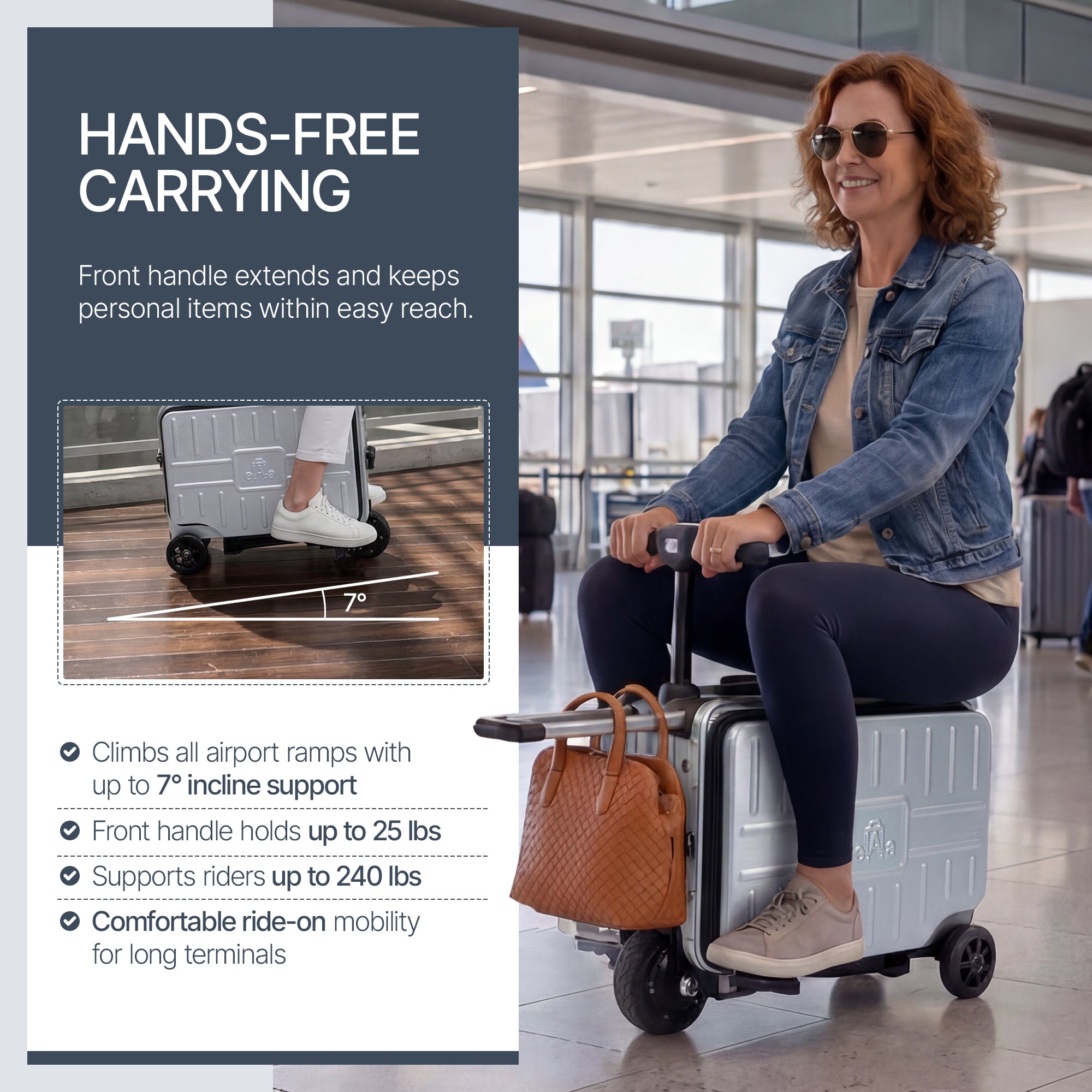 未使用 RIDE EL HEFE ライド カーボンハイバック&アルミ　ケース付 Elala Lite | Lightweight Rideable Suitcase | FAA & TSA Approved
